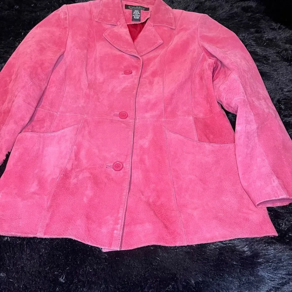 Dialogue Suede Jacket SZ M - Picture 2 of 11